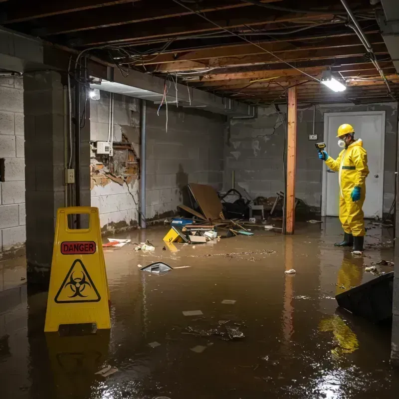 Flooded Basement Electrical Hazard in Humboldt, KS Property