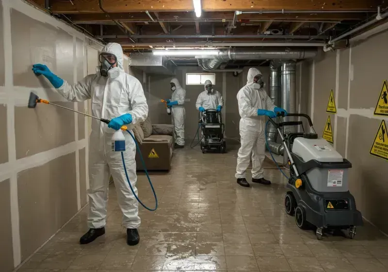 Basement Moisture Removal and Structural Drying process in Humboldt, KS